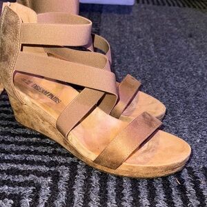 Dream Pairs Tan Wedge Sandals